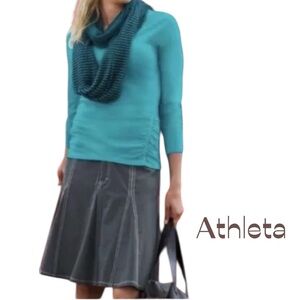 Athleta Pewter Gray Paneled Skort Skirt NWOT Size 4P